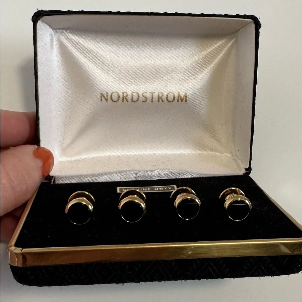 Nordstrom Genuine Onyx Cufflinks.